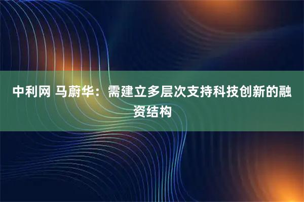 中利网 马蔚华：需建立多层次支持科技创新的融资结构
